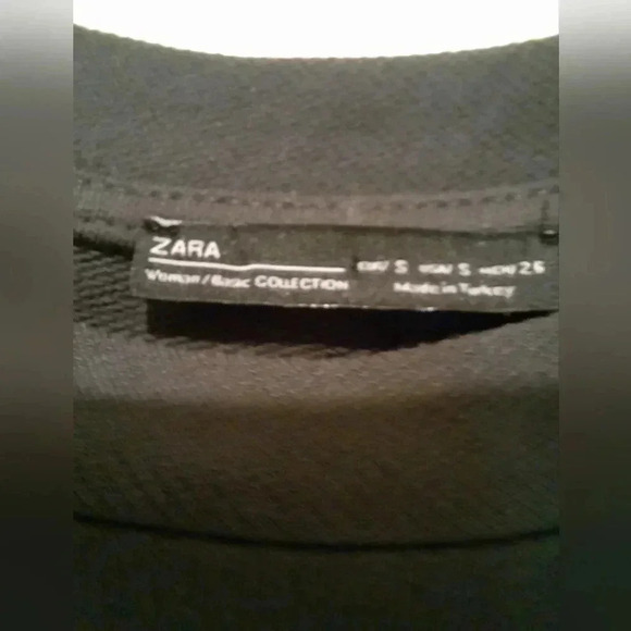 Zara Basic Collection Charcoal Gray Flare Sleeve High Low Dress Size S - Picture 7 of 7